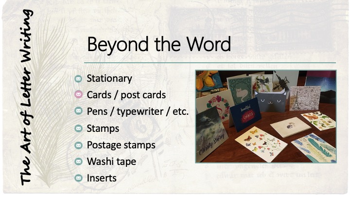 Beyond the word: Cards / post cards. Image of various cards.