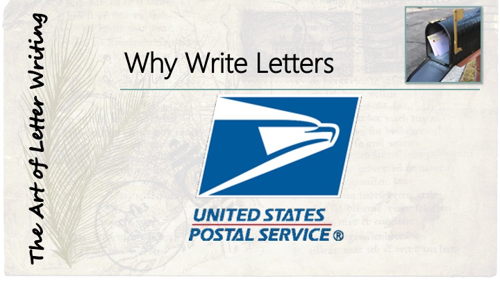 Why Write Letters - image of USPS logo.
